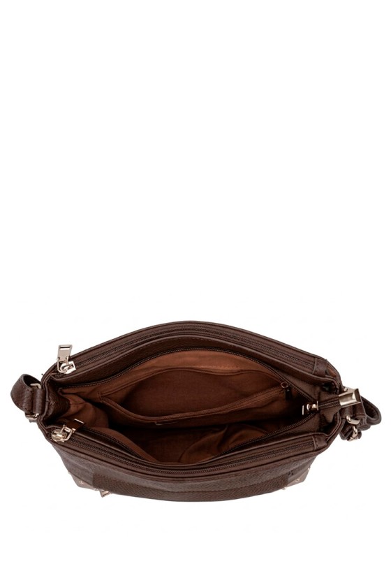 Bolso bandolera pequeña color coffee para mujer Luna Collection GTV15099