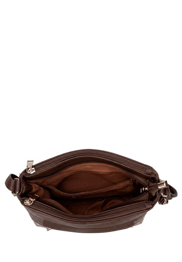 Bolso bandolera pequeña color coffee para mujer Luna Collection GTV15099