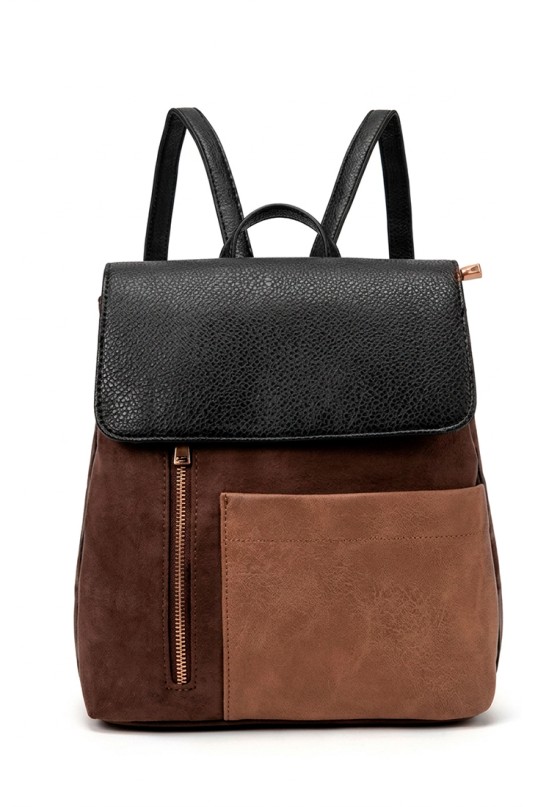 Mochila bolso de mujer en color negro Luna Collection GTV15105