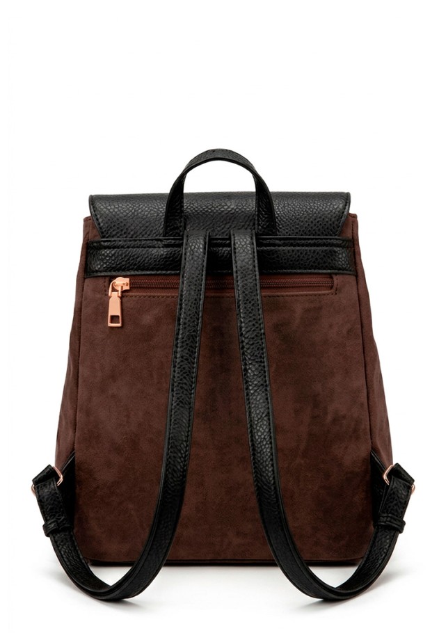 Mochila bolso de mujer en color negro Luna Collection GTV15105
