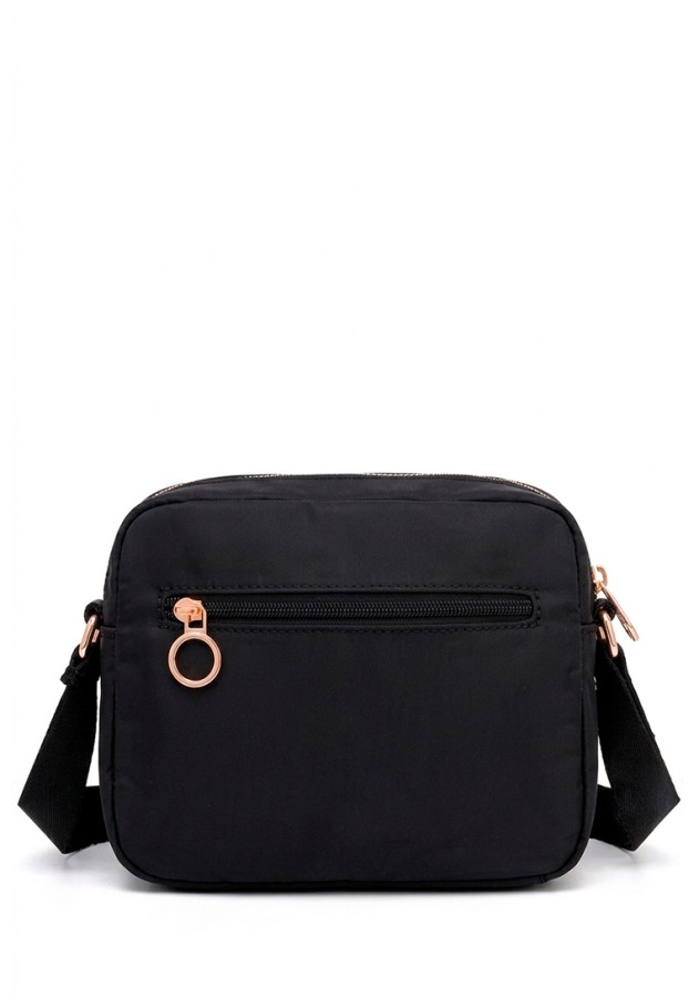 Bolso bandolera pequeño negro sintético para mujer Luna Collection JYL68143