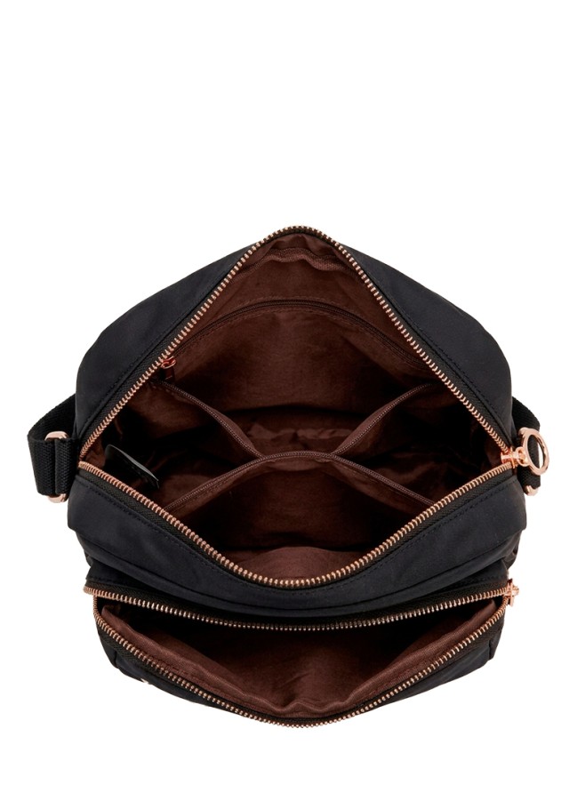 Bolso bandolera pequeño negro sintético para mujer Luna Collection JYL68143