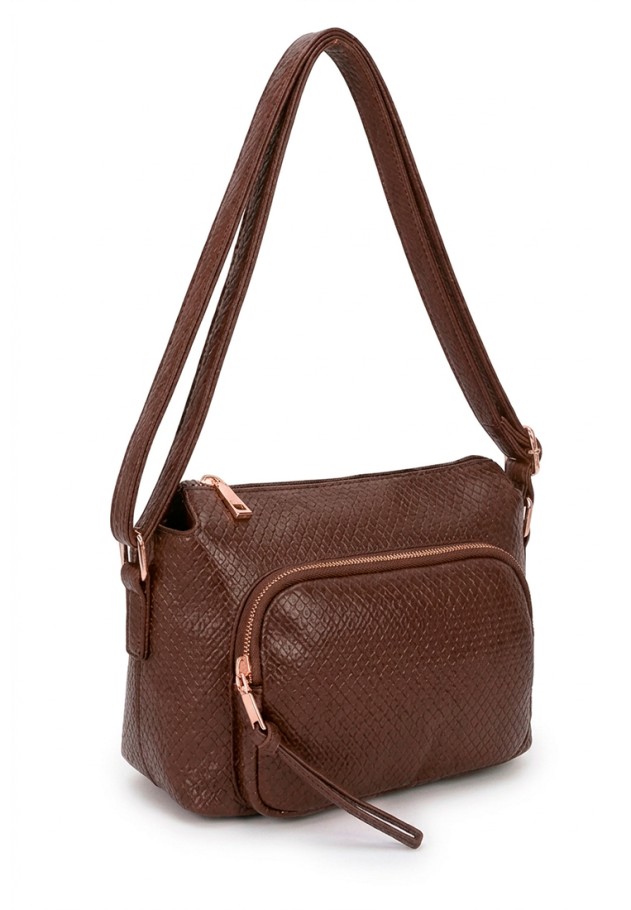Bolso sintético de mujer en color coffee Luna Collection KMV309521
