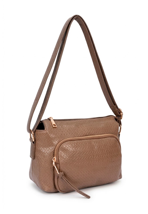 Bolso beige casual para mujer Luna Collection KMV309521