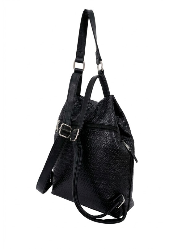 Mochila bolso negro en sintético para mujer Luna Collection KMV309524