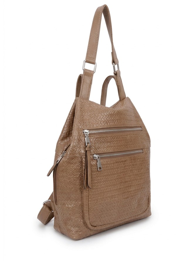 Mochila bolso beige sintética para mujer KMV309524 Luna Collection