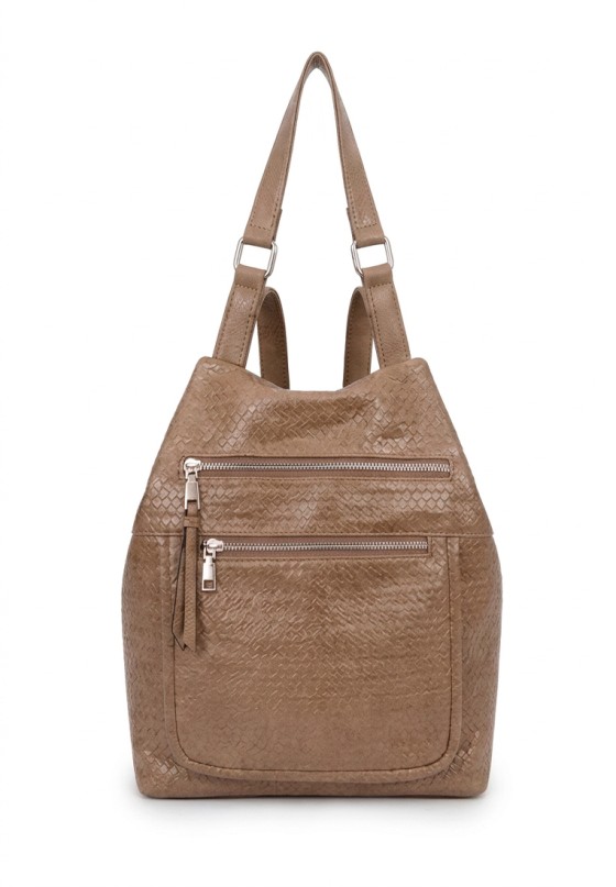 Mochila bolso beige sintética para mujer KMV309524 Luna Collection