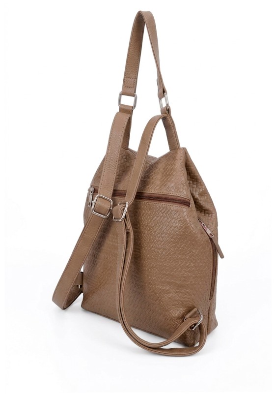 Mochila bolso beige sintética para mujer KMV309524 Luna Collection