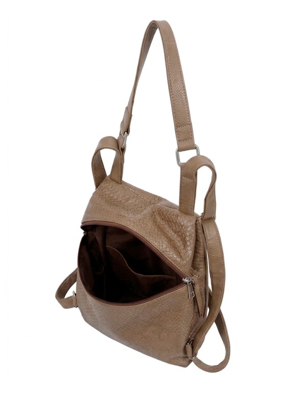 Mochila bolso beige sintética para mujer KMV309524 Luna Collection