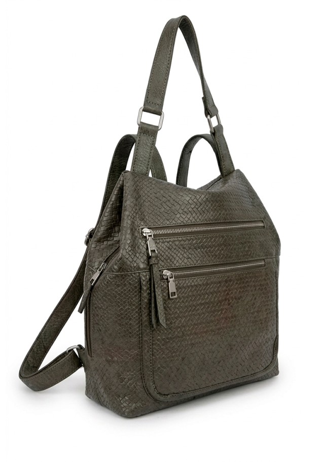 Mochila bolso verde de mujer Luna Collection KMV309524