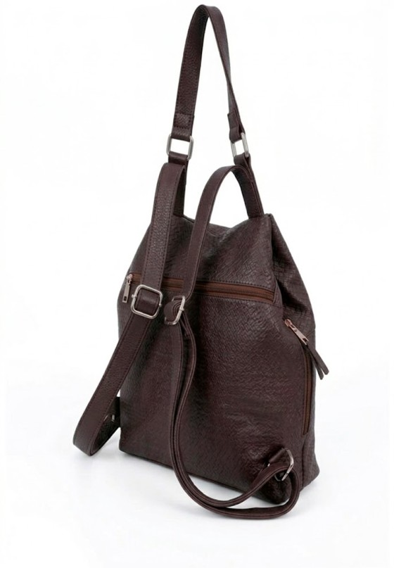 Mochila bolso coffee sintético de mujer Luna Collection KMV309524