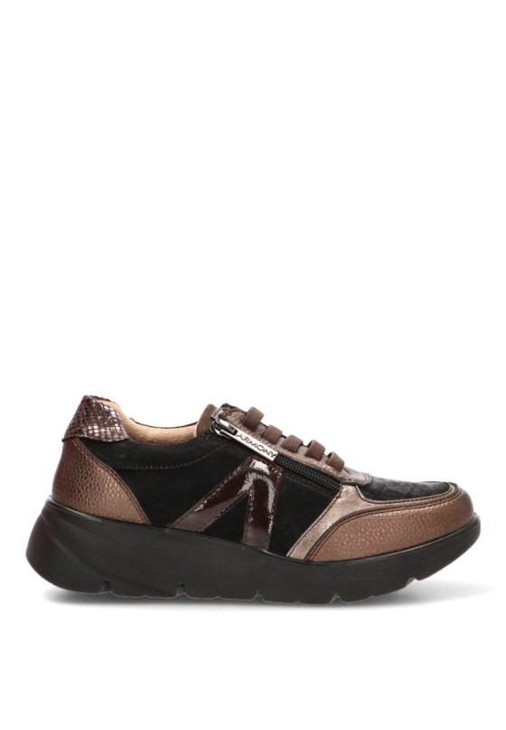 Deportiva ARMONY 50044 con lateral brillante y cuña media