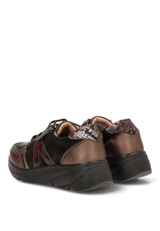 Deportiva ARMONY 50044 con lateral brillante y cuña media