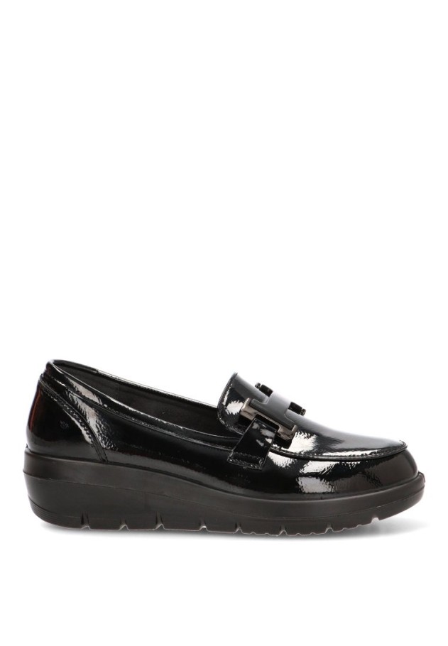 Mocasín con brillo y tacón medio para mujer ARMONY 60027