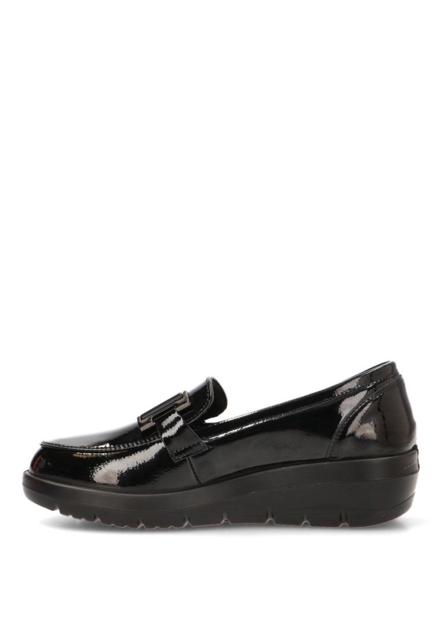 Mocasín con brillo y tacón medio para mujer ARMONY 60027