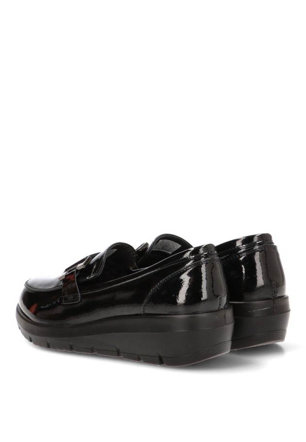 Mocasín con brillo y tacón medio para mujer ARMONY 60027