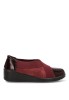 Mocasín burdeos ARMONY 60026 con elástico cruzado y tacón medio