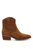 Botín campero de mujer YULIA 5016 en antelina taupe con tacón medio