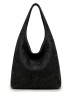 Bolso capaza sintético negro para mujer Luna Collection KMV309534