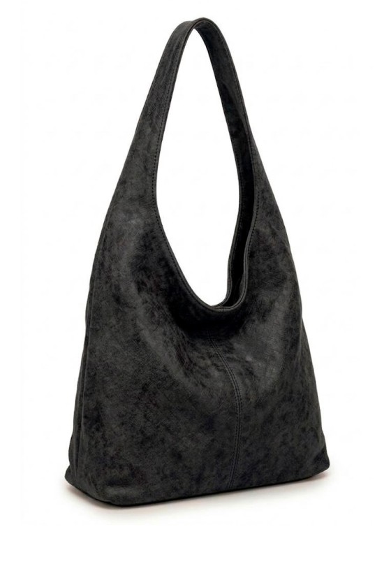 Bolso capaza sintético negro para mujer Luna Collection KMV309534