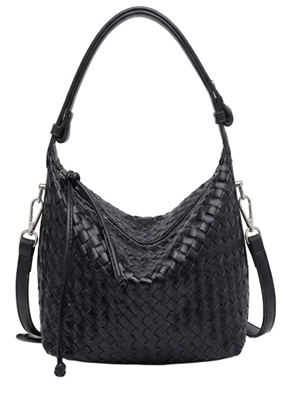Bolso negro sintético de mujer Luna Collection CTS73860