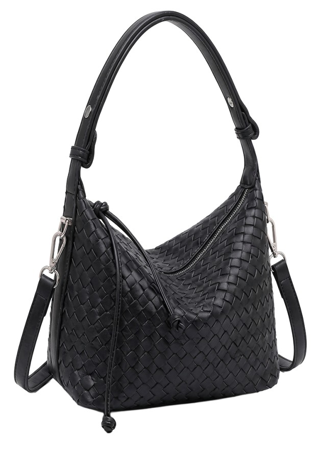 Bolso negro sintético de mujer Luna Collection CTS73860