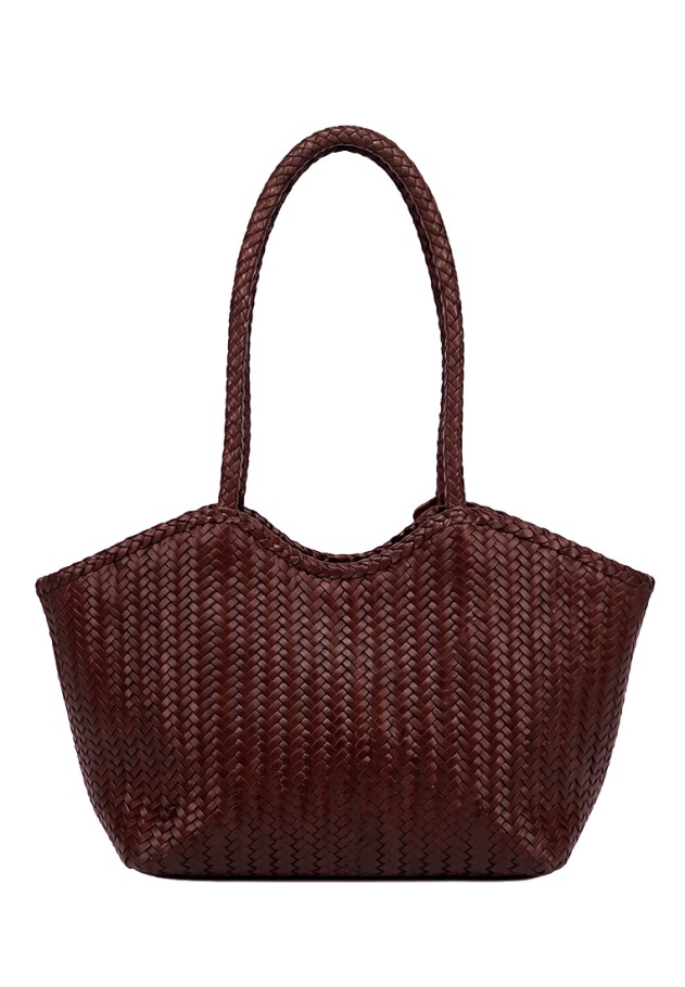 Bolso trenzado color coffee para mujer Luna Collection BNYX1721