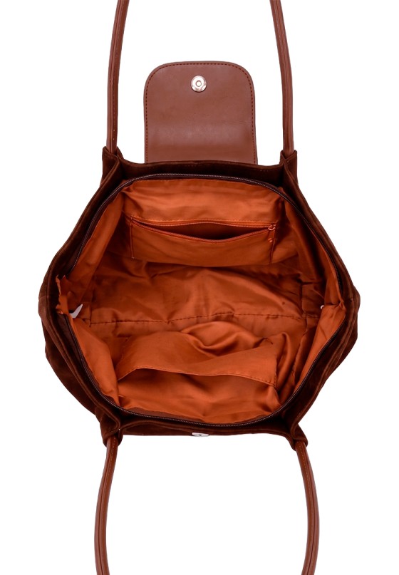 Bolso capaza marrón de mujer Luna Collection KMV309536