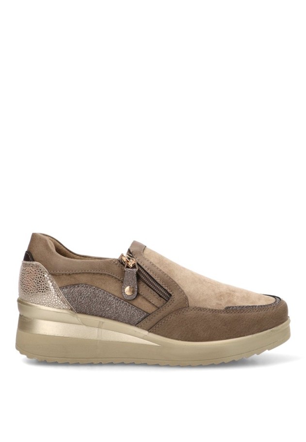Mocasín taupe de mujer ARMONY 60024
