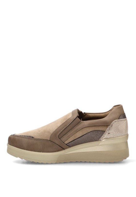 Mocasín taupe de mujer ARMONY 60024