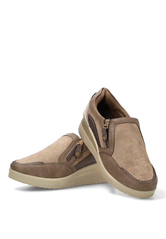 Mocasín taupe de mujer ARMONY 60024
