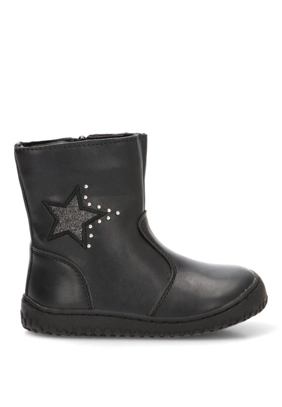 Botín respetuoso barefoot ETIKA 110588 para niña en negro