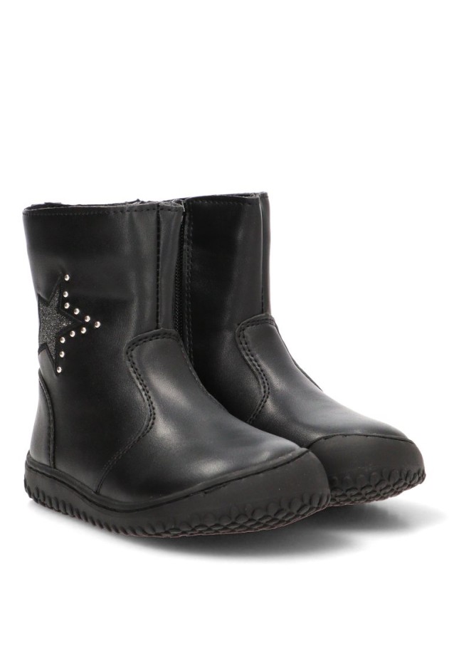 Botín respetuoso barefoot ETIKA 110588 para niña en negro