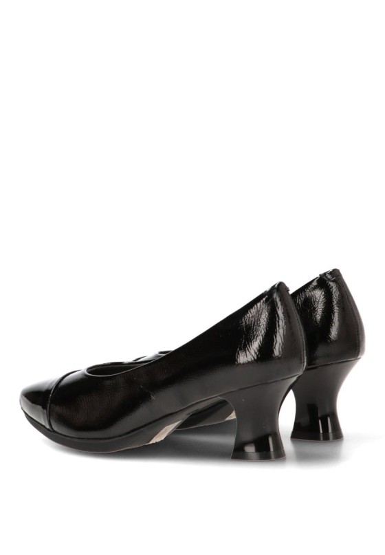 Salón con tacón medio de mujer E26303 en negro sintético