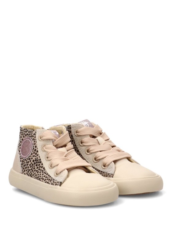 Deportivo leopardo abotinado respetuoso (barefoot) para niña Mustang Kids 49322