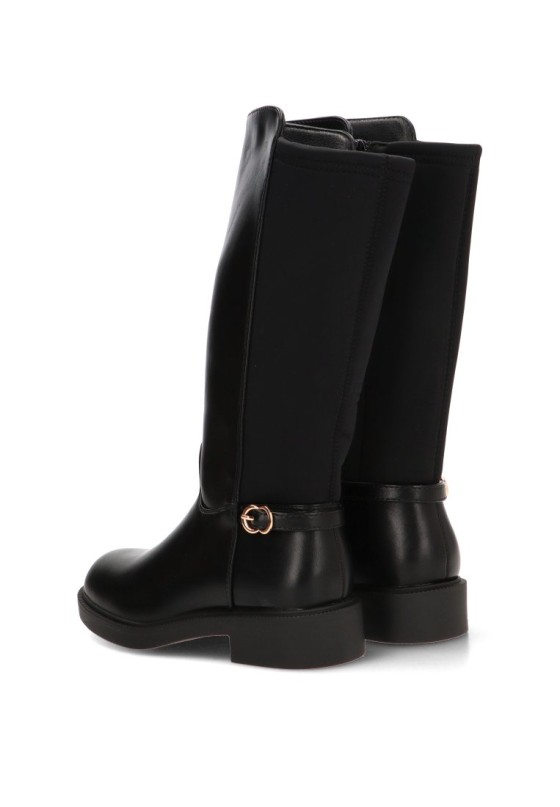 Bota 5894L para niña Luna Collection en negro con suela plana