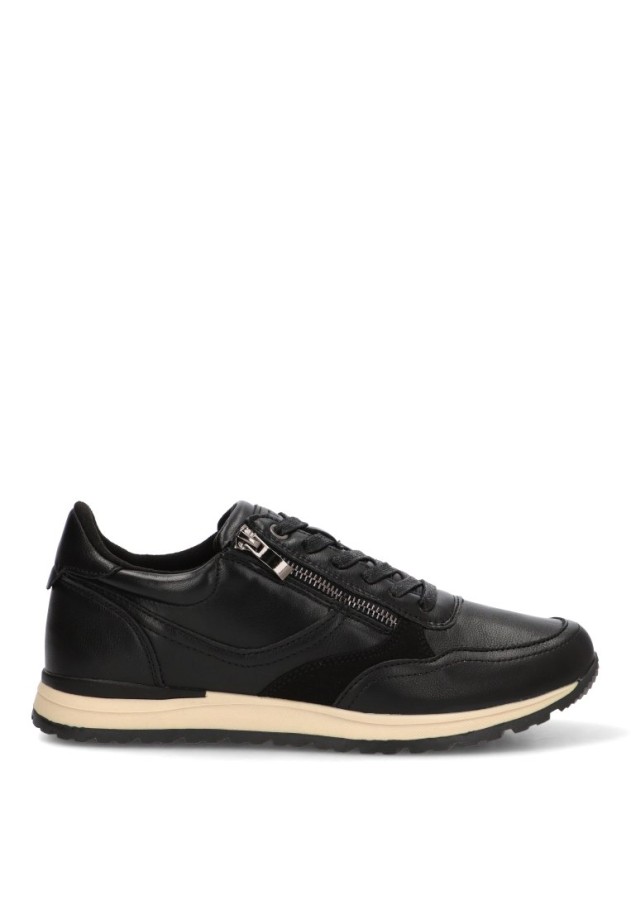 Deportivo ETIKA 82071 negro con suela plana para hombre