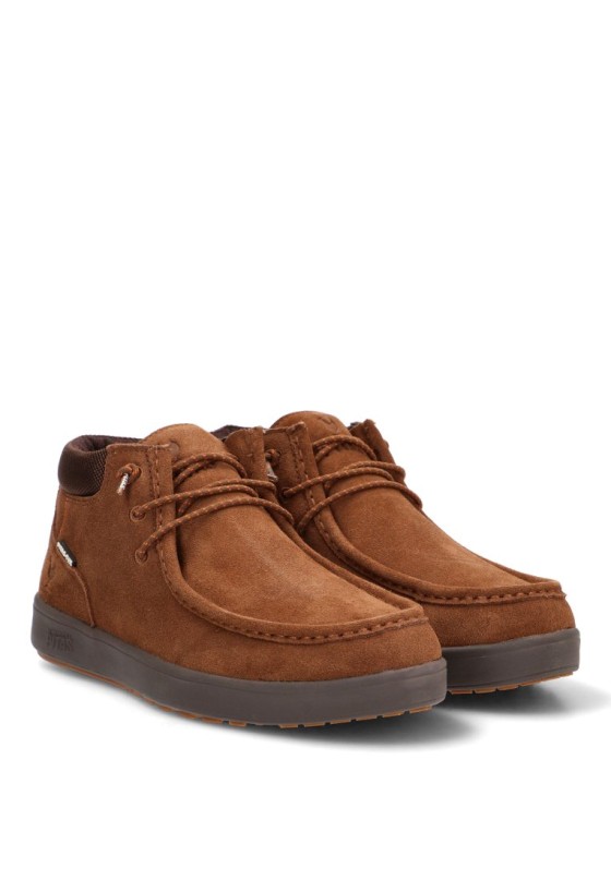 Botín COIMBRA de piel camel con suela plana para hombre WALK IN PITAS