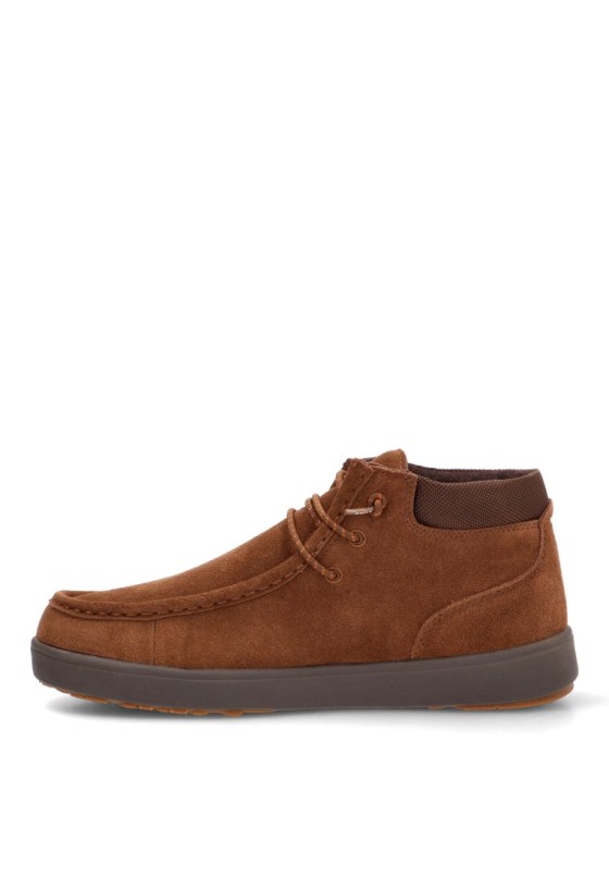 Botín COIMBRA de piel camel con suela plana para hombre WALK IN PITAS