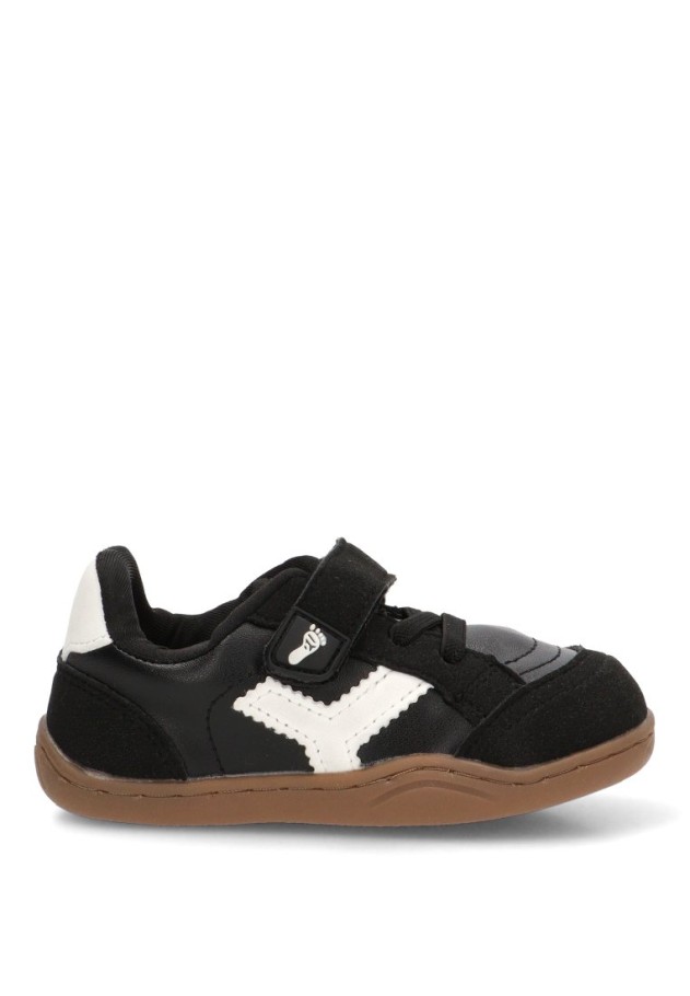 Deportivo ETIKA 52460N negro respetuoso (barefoot) con velcro para niño
