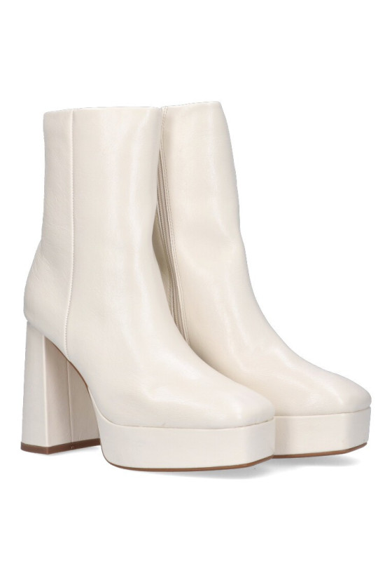 Botin de mujer LUNA TREND m2815 beige sintetico tacón alto